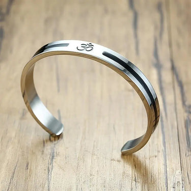 Debonair Om Stainless Steel Bangle-Your Soul Place